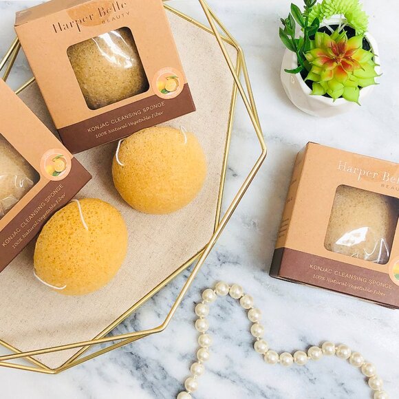 HARPER BELLE BEAUTY Organic Konjac Sponge | Citrus Fruit for Dry Skin - Picture 2 of 5